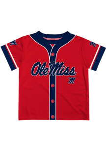 Drew Pomeranz  Vive La Fete Ole Miss Rebels Toddler Red Solid Short Sleeve T-Shirt