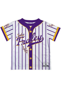 Jake Fraley LSU Tigers Infant Stripes Short Sleeve T-Shirt White