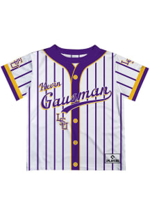 Kevin Gausman LSU Tigers Infant Stripes Short Sleeve T-Shirt White