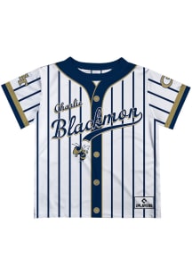 Charlie Blackmon  Vive La Fete GA Tech Yellow Jackets Youth White Stripes Short Sleeve T-Shirt