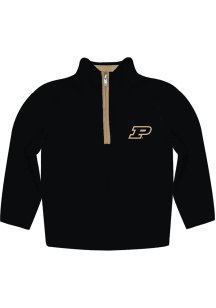 Vive La Fete Purdue Boilermakers Youth Black Impressions Long Sleeve Quarter Zip Shirt