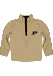 Vive La Fete Purdue Boilermakers Youth Gold Impressions Long Sleeve Quarter Zip Shirt