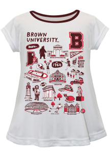 Vive La Fete Brown Bears Girls White Impressions Short Sleeve Tee
