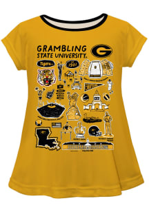 Vive La Fete Grambling State Tigers Girls Gold Impressions Short Sleeve Tee