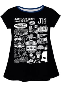 Vive La Fete Jackson State Tigers Girls Black Impressions Short Sleeve Tee