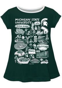 Vive La Fete Michigan State Spartans Girls Green Impressions Short Sleeve Tee