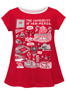 Vive La Fete New Mexico Lobos Girls Red Impressions Short Sleeve Tee