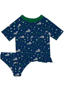Vive La Fete Florida Gulf Coast Eagles Girls Blue Rash Guard Short Sleeve Tee