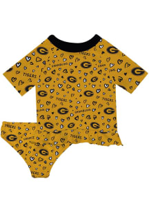 Vive La Fete Grambling State Tigers Girls Gold Rash Guard Short Sleeve Tee