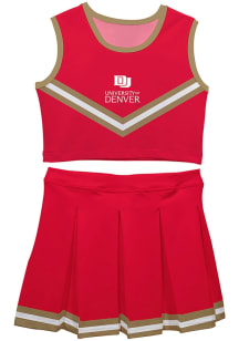 Vive La Fete Denver Pioneers Girls Maroon Ashley 2 Pc Set Cheer