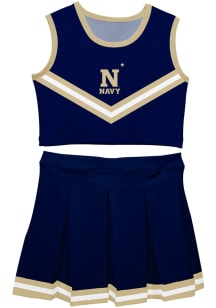 Vive La Fete Navy Midshipmen Girls Navy Blue Ashley 2 Pc Set Cheer
