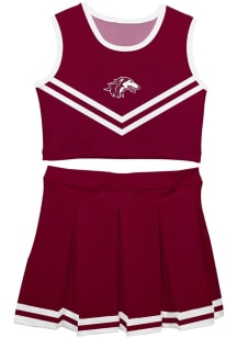 Vive La Fete Southern Illinois Salukis Girls Maroon Ashley 2 Pc Set Cheer