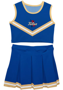 Vive La Fete Tulsa Golden Hurricane Girls Blue Ashley 2 Pc Set Cheer