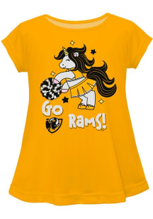 Vive La Fete VCU Rams Girls Gold Script Blouse Short Sleeve Tee