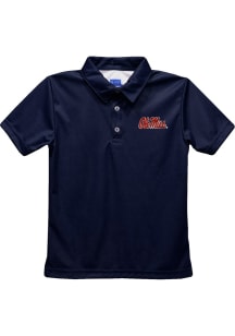 Vive La Fete Ole Miss Rebels Toddler Navy Blue Team Short Sleeve Polo Shirt