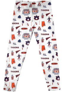 Vive La Fete Auburn Tigers Girls White Impressions Bottoms Leggings