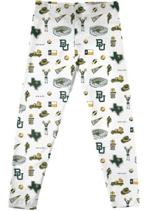 Vive La Fete Baylor Bears Girls White Impressions Bottoms Leggings