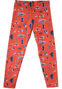 Vive La Fete Illinois Fighting Illini Girls Orange Impressions Bottoms Leggings