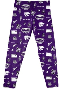 Vive La Fete K-State Wildcats Girls Purple Impressions Bottoms Leggings