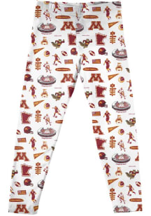 Vive La Fete Minnesota Golden Gophers Girls White Impressions Bottoms Leggings