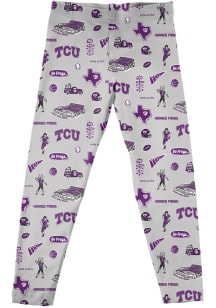 Vive La Fete TCU Horned Frogs Girls Grey Impressions Bottoms Leggings