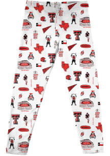 Vive La Fete Texas Tech Red Raiders Girls White Impressions Bottoms Leggings