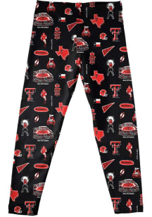 Vive La Fete Texas Tech Red Raiders Girls Black Impressions Bottoms Leggings