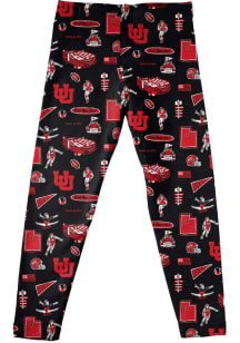 Vive La Fete Utah Utes Girls Black Impressions Bottoms Leggings