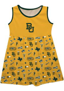 Vive La Fete Baylor Bears Girls Gold Impressions Short Sleeve Dress