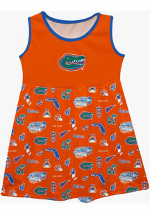 Vive La Fete Florida Gators Girls Orange Impressions Short Sleeve Dress