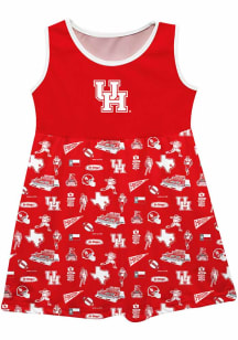 Vive La Fete Houston Cougars Girls Red Impressions Short Sleeve Dress