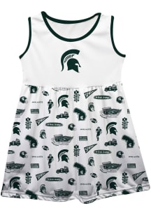 Vive La Fete Michigan State Spartans Girls White Impressions Short Sleeve Dress