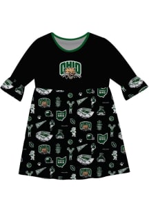 Vive La Fete Ohio Bobcats Girls Black Sandie Impressions Short Sleeve Dress