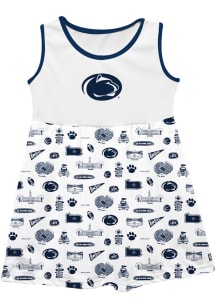 Vive La Fete Penn State Nittany Lions Girls White Impressions Short Sleeve Dress