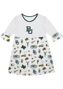 Vive La Fete Baylor Bears Girls White Impressions Short Sleeve Dress