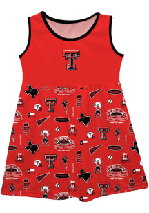 Vive La Fete Texas Tech Red Raiders Girls Red Impressions Short Sleeve Dress