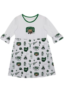 Vive La Fete Ohio Bobcats Girls White Impressions Short Sleeve Dress