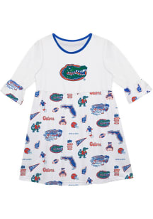 Vive La Fete Florida Gators Girls White Impressions Short Sleeve Dress