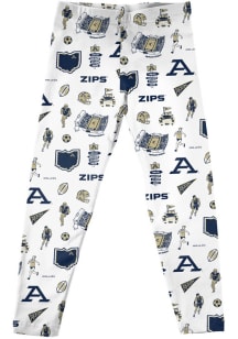 Vive La Fete Akron Zips Infant Girls White Impressions Bottoms Leggings