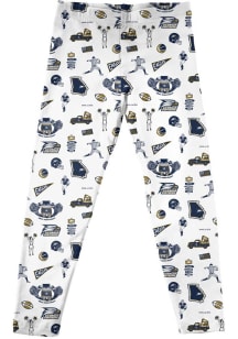 Vive La Fete Georgia Southern Eagles Infant Girls White Impressions Bottoms Leggings