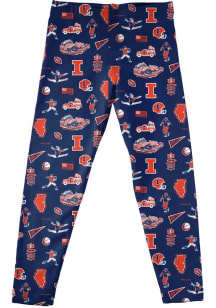 Vive La Fete Illinois Fighting Illini Infant Girls Blue Impressions Bottoms Leggings