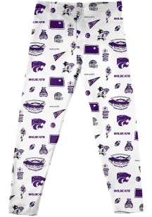 Vive La Fete K-State Wildcats Infant Girls White Impressions Bottoms Leggings
