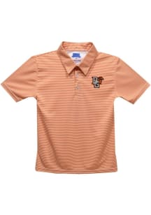 Vive La Fete Bowling Green Falcons Toddler Orange Pencil Stripe Short Sleeve Polo Shirt