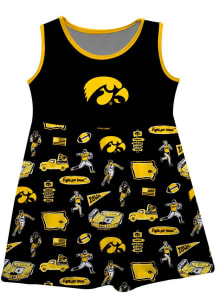 Vive La Fete Iowa Hawkeyes Baby Girls Black Impressions Short Sleeve Dress