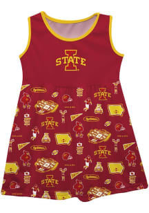 Vive La Fete Iowa State Cyclones Baby Girls Red Impressions Short Sleeve Dress