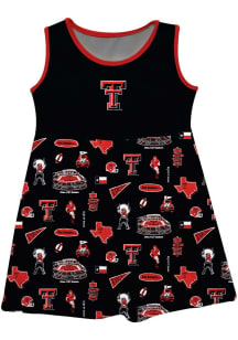 Vive La Fete Texas Tech Red Raiders Baby Girls Black Impressions Short Sleeve Dress