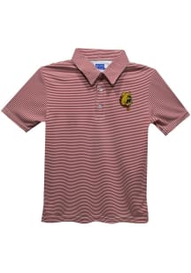 Vive La Fete Ferris State Bulldogs Toddler Red Pencil Stripe Short Sleeve Polo Shirt