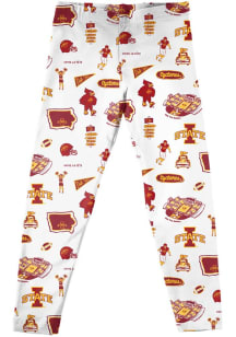 Vive La Fete Iowa State Cyclones Toddler White Impressions Bottoms Leggings