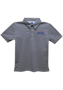 Vive La Fete Howard Bison Toddler Navy Blue Pencil Stripe Short Sleeve Polo Shirt