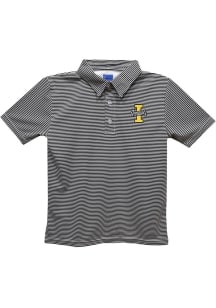 Vive La Fete Idaho Vandals Toddler Black Pencil Stripe Short Sleeve Polo Shirt